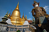 Bangkok Grand Palace,  Phra Si Rattana Chedi of the Wat Phra Keow (temple of the Emerald Buddha). 